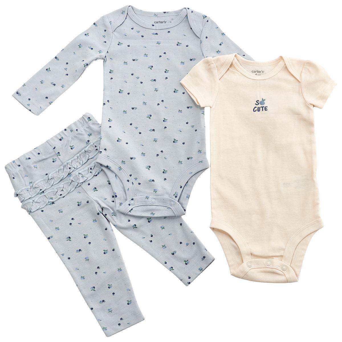 Baby Girl (NB-24M) Carter''s(R) Blueberry Ruffle Bottom 3pc. Set