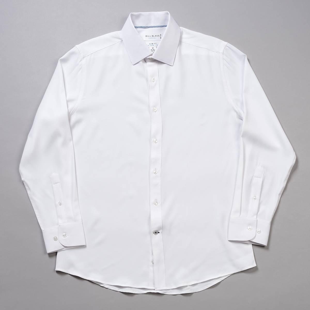 Mens Bill Blass Essentials Slim Fit Twill Dress Shirt - White