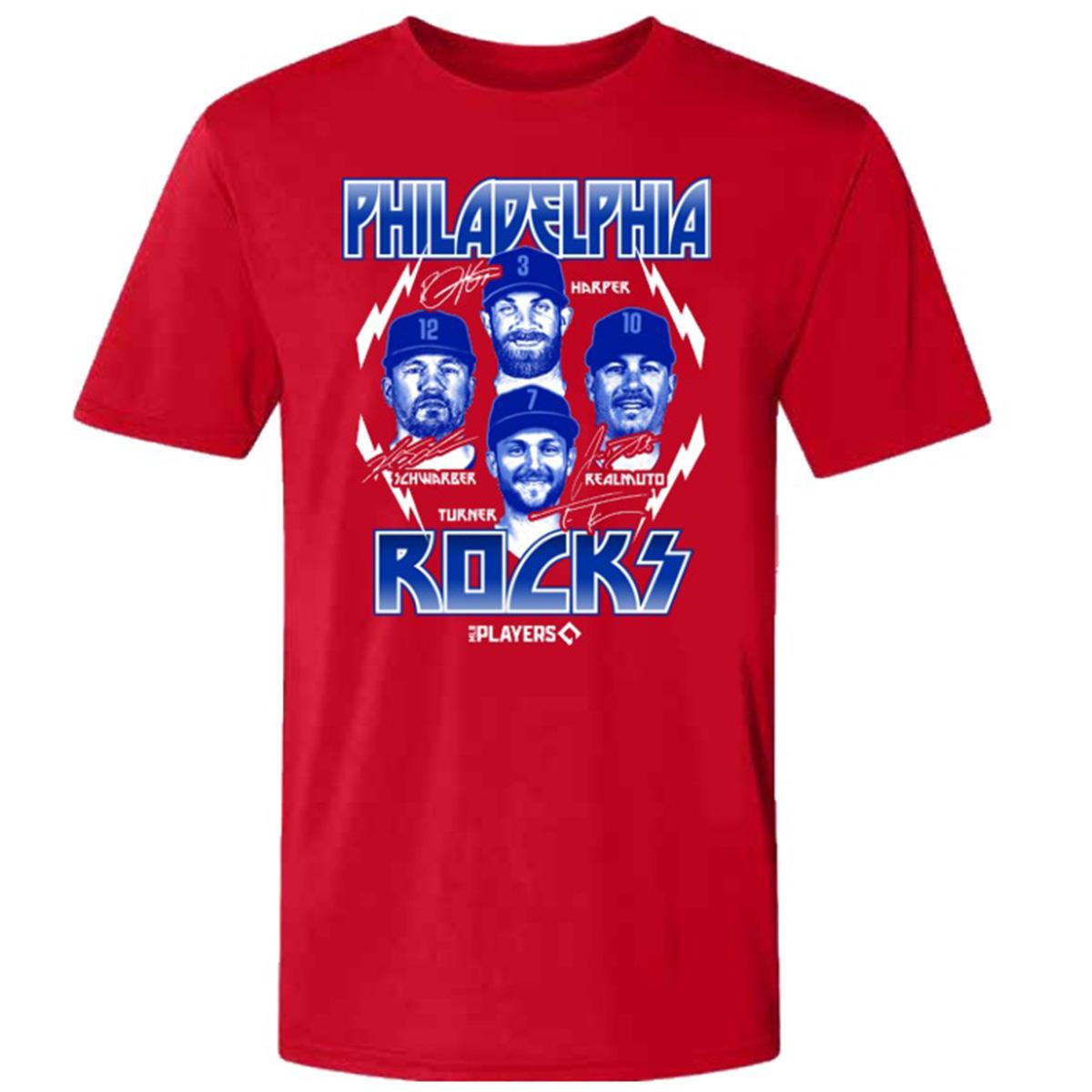 Mens Philadelphia Baseball Philly Rocks Short Sleeve Tee