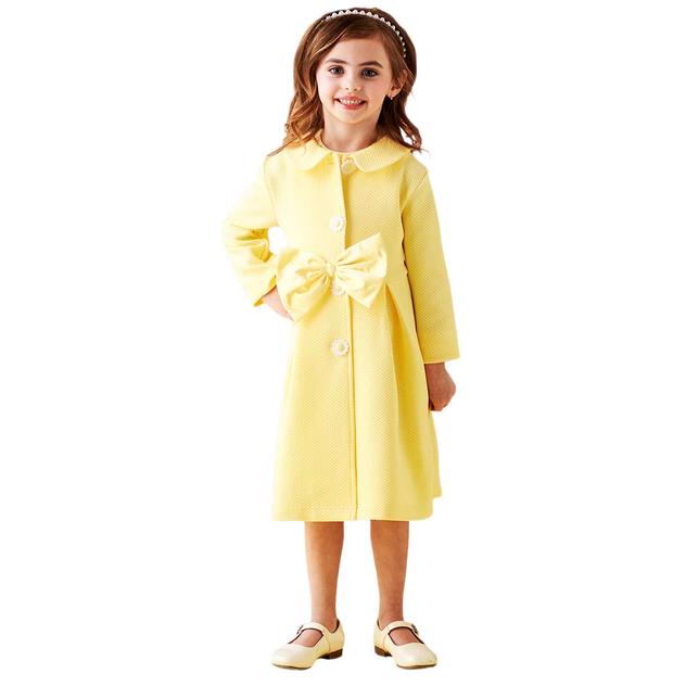 Girls (4-6x) Blueberi Boulevard Sunflower Dress w/ Coat