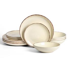 Earth & Clay Heath 12-Piece Stoneware Dinnerware Set
