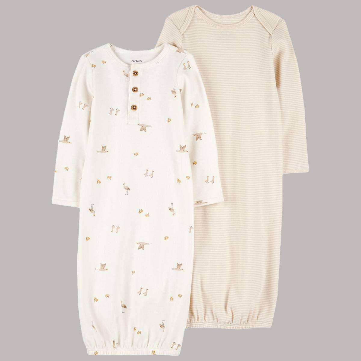Baby Unisex (Preemie-3M) Carters(R) 2pk. Fly with Me Gowns