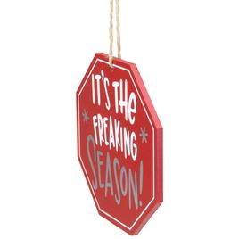 Northlight Seasonal 5in. Octagonal Wooden Sign Christmas Ornament