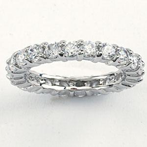 Rhodium Plated Cubic Zirconia Ring