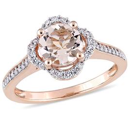 Gemstone Classics(tm) 1 1/6ctw. Morganite Engagement Ring