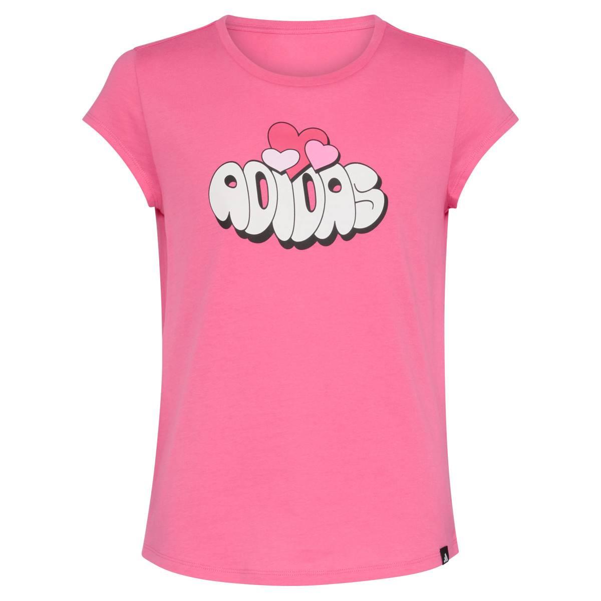 Girls (7-16) adidas® Cap Sleeve Jungle Flower Emblem Tee