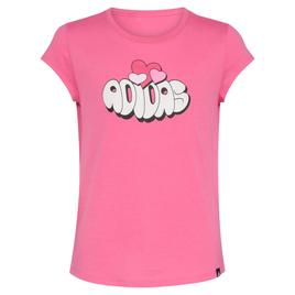 Girls (7-16) adidas® Cap Sleeve Jungle Flower Emblem Tee