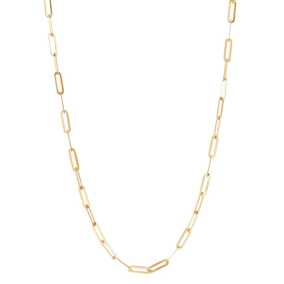 Gold Classics(tm) 10kt Gold Polished Paperclip Chain Necklace