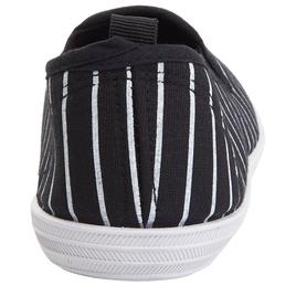 Womens Ashley Blue Stripe Twin Gore Flats