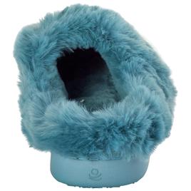 Womens Cuddl Duds® Color Block Faux Fur Clog Slippers
