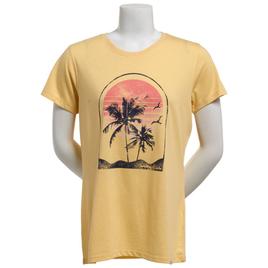 Womens Mountain and Isles Tropical Palm Tree Graphic Tee