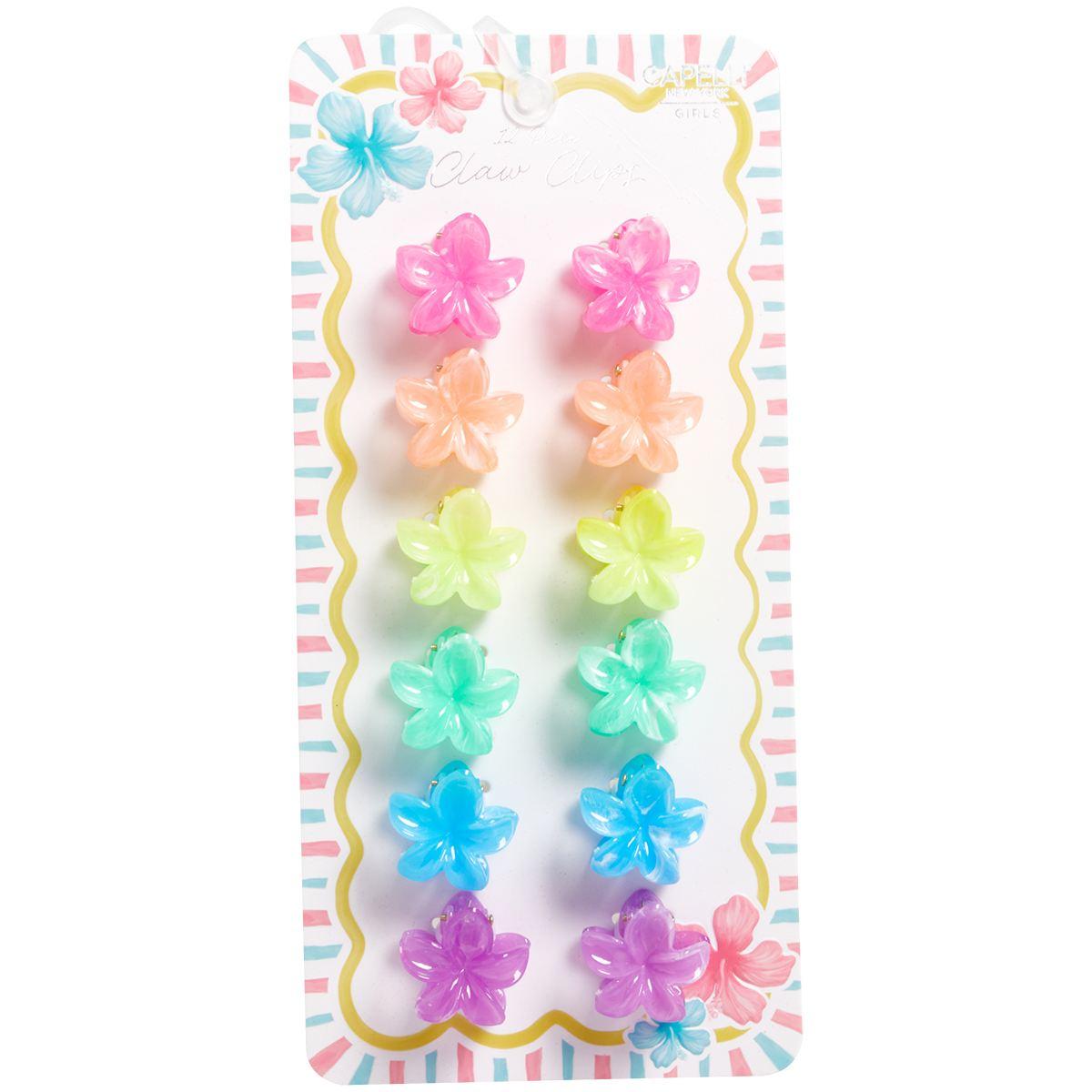 Girls Capelli(R) New York 12pk. Mix Claw Floral Clips
