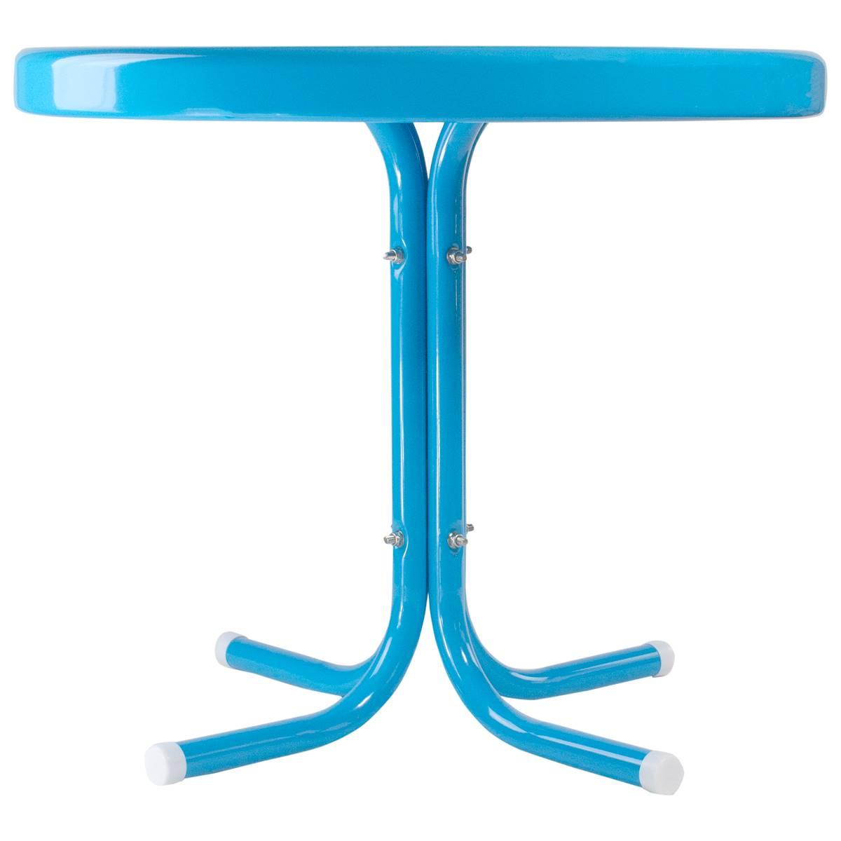 Northlight Seasonal 22in. Retro Tulip Side Table - Turquoise Blue