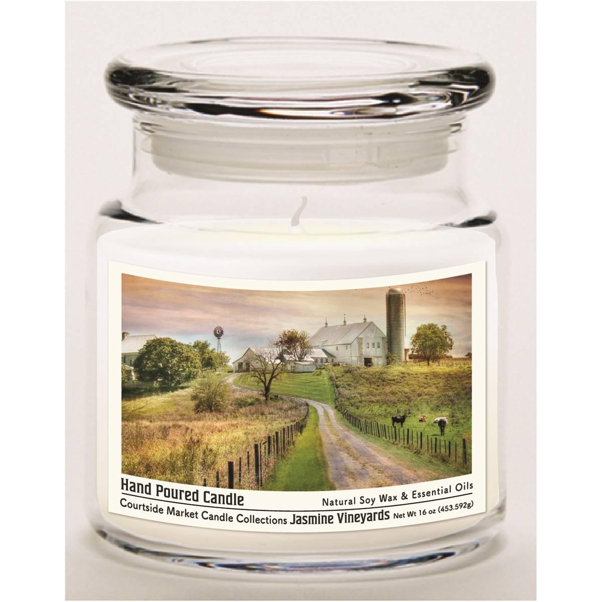Courtside Market(R) Country Road 16oz. Jasmine Vineyards Jar Candle