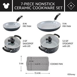 Farberware® Disney Monochrome 7pc. Ceramic Nonstick Cookware Set