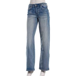 Juniors YMI(R) High Rise Wide Leg Star Back Pocket Jeans
