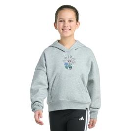 Girls (7-16) adidas(R) Plant Love Puffy Back Art Loose Fit Hoodie
