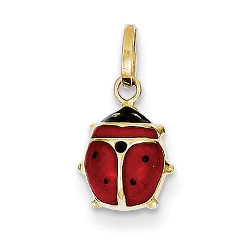 Gold Classics(tm) 14kt. Enameled Ladybug Charm - 14k. Gold
