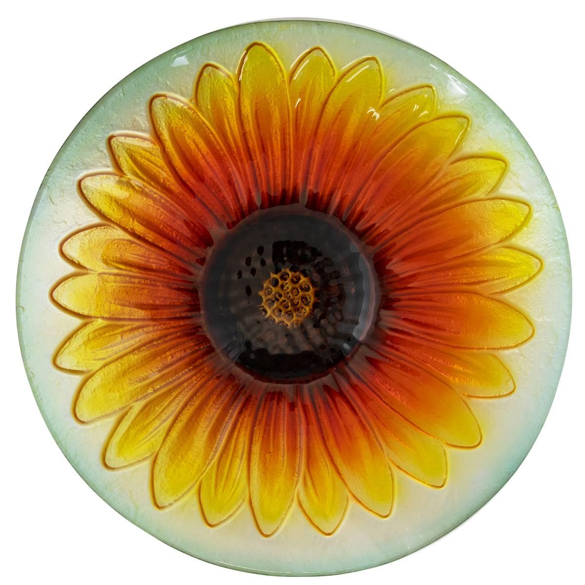 Northlight Seasonal 20.5in. Sunflower Bird Bath w/Stand