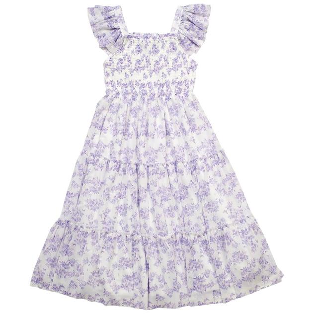 Girls (7-16) Rare Editions Flutter Sleeve Tiered Maxi Dress