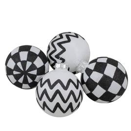 Northlight Seasonal Glass Ball Christmas Ornaments - Set of 4