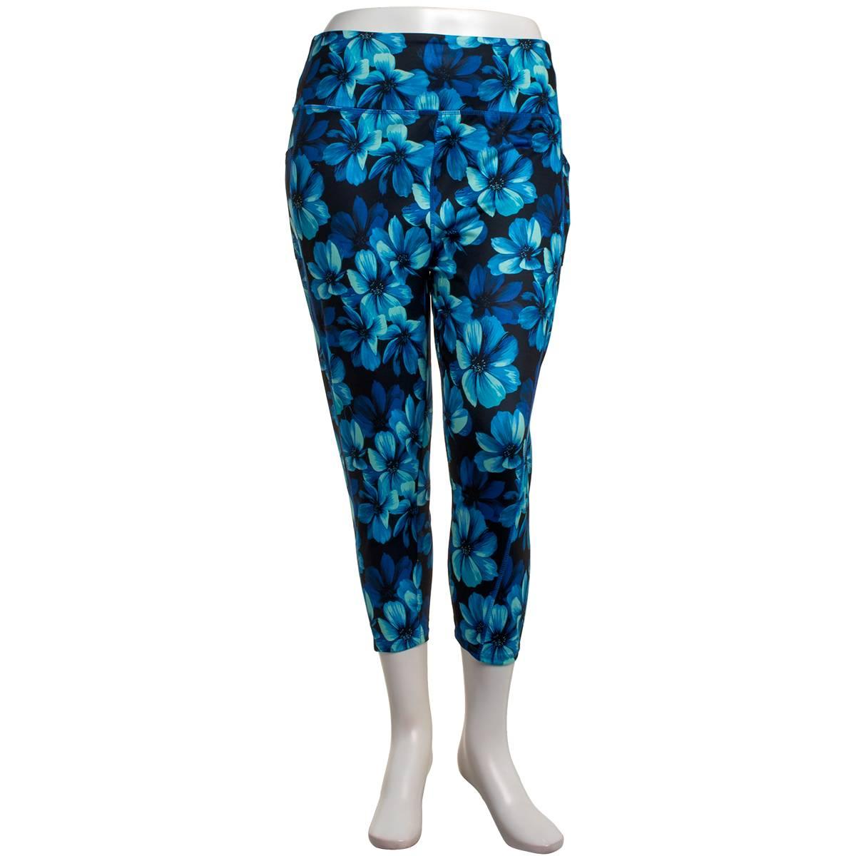 Plus Size Starting Point(R) Print Capri Leggings - Midnight Blue