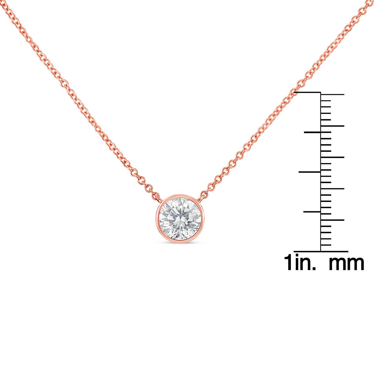 Diamond Classics™ Rose Gold 1/3ctw. Diamond Bezel Pendant