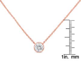 Diamond Classics™ Rose Gold 1/3ctw. Diamond Bezel Pendant