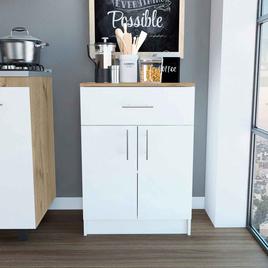 FM FURNITURE Oxford White Pantry Cabinet