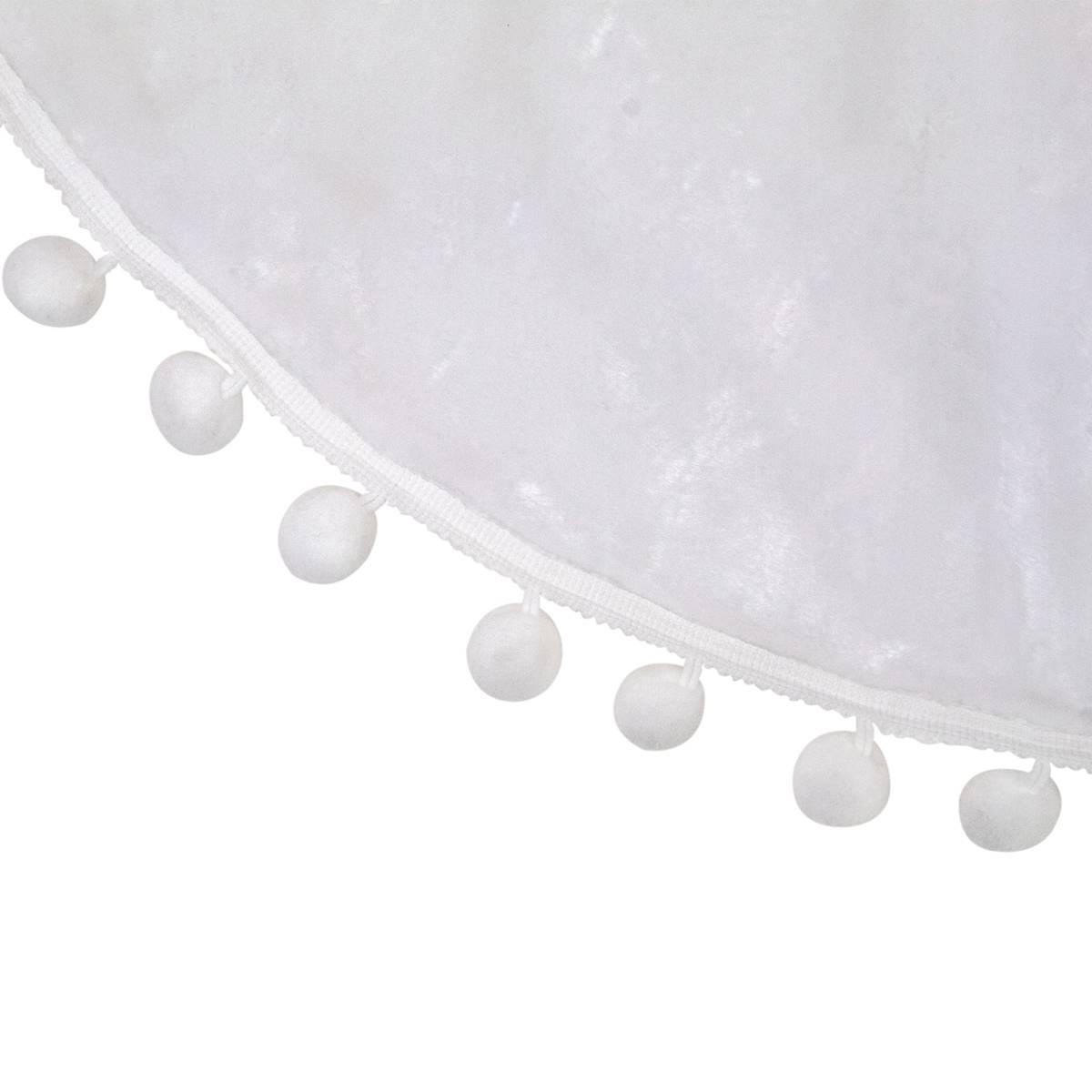 Northlight Christmas Tree Skirt w/ a Pom Pom Border