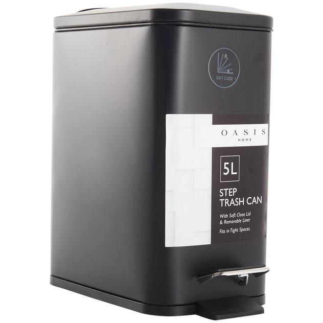 5 Litre Rectangle Trash Can w/ Soft Close Lid