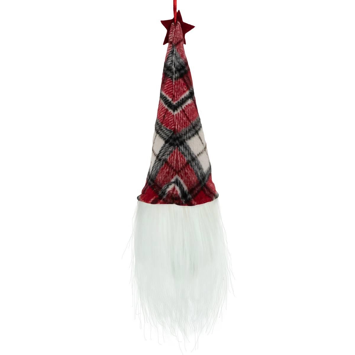 Northlight Seasonal 9in. LED Red Plaid Gnome Christmas Ornament