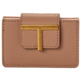 Womens Tahari Clinton Solid Pebble Accordion Card Case Wallet