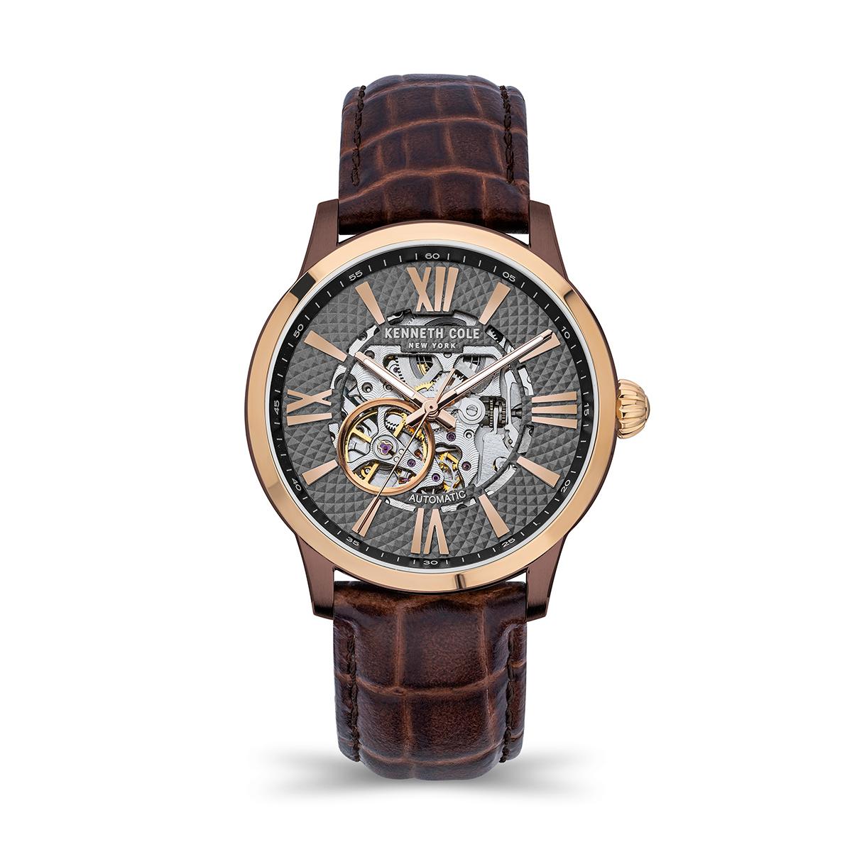 Mens Kenneth Cole(R) Skeleton Automatic Watch - KCWGE2122404