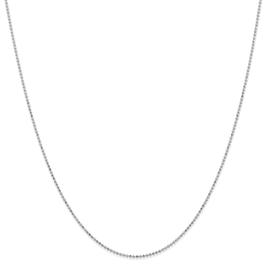 Gold Classics™ 1.2mm. White Gold Diamond Cut Beaded Anklet