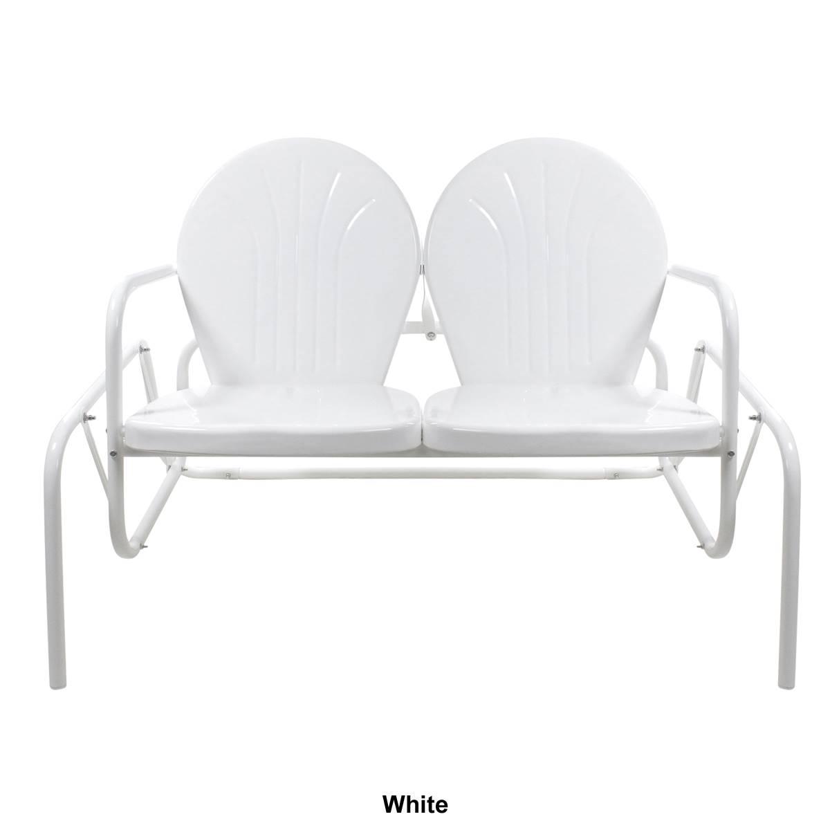 Northlight Seasonal Retro Metal Tulip Double Glider Patio Chair