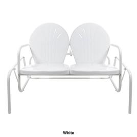 Northlight Seasonal Retro Metal Tulip Double Glider Patio Chair