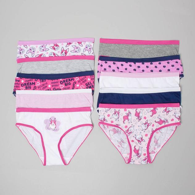 Girls (7-12) Limited Too™ 10pk. Dog Bikini Underwear