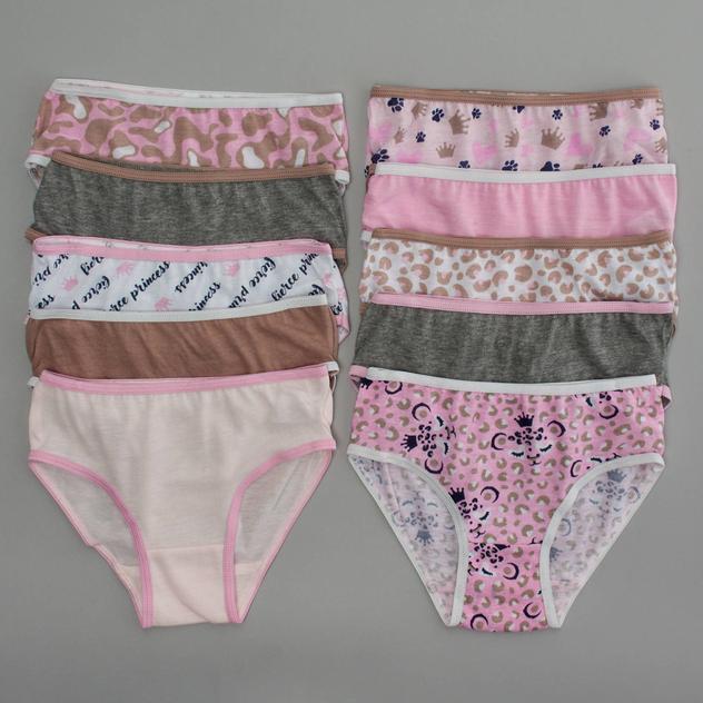 Girls (4-6x) Sweet Princess 10pk. Leopard Bikini Underwear
