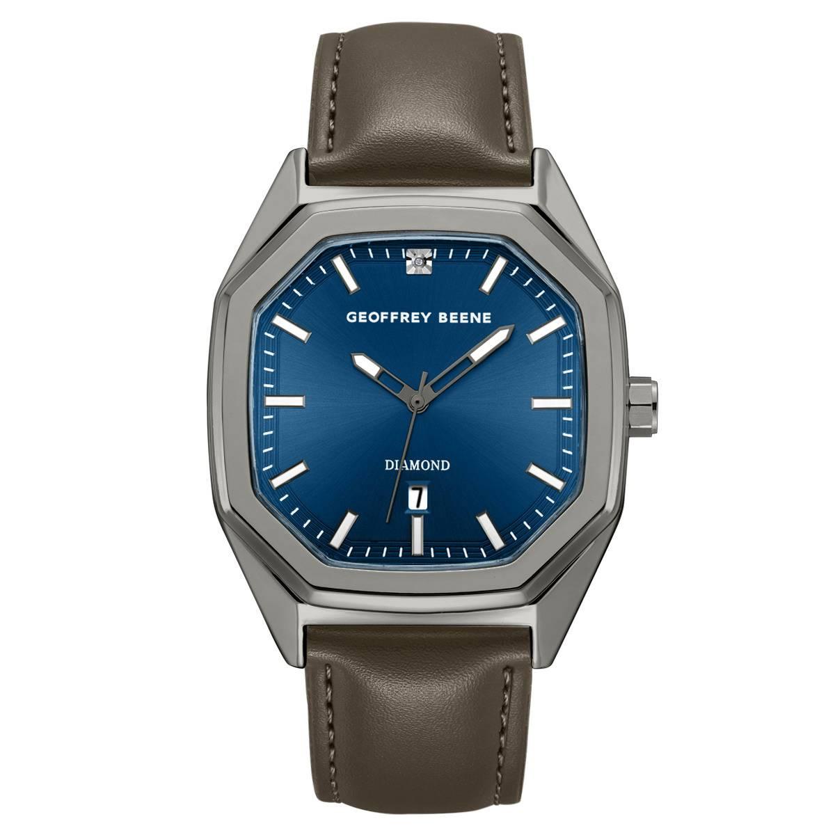 Mens Geoffrey Beene Genuine Diamond Blue Dial Watch - GBA0049GU