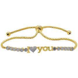 Accents by Gianni Argento I Love You Script Adjustable Bracelet