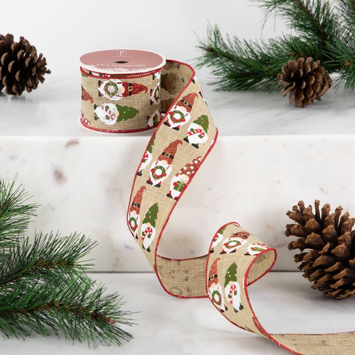 Northlight Seasonal 30ft. Gnome Burlap Christmas Ribbon