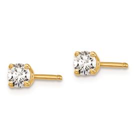 Pure Fire 14kt. Yellow Gold 4-Prong 1/4ctw. Diamond Stud Earrings