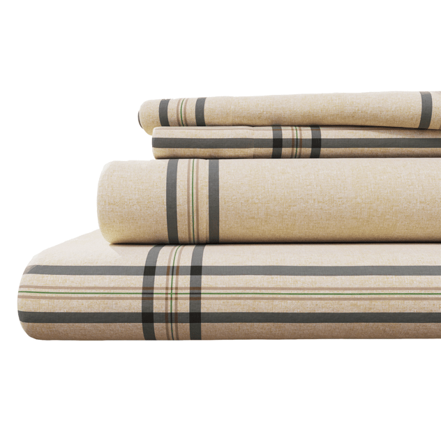 Freshfolds Plaid Flannel Wide Plaid Sheet Set