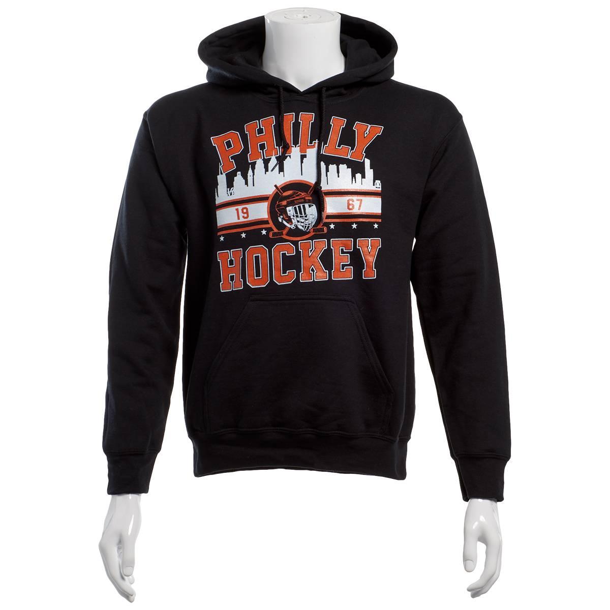 Mens Tailgate Phladelphia Hockey Skyline Philly Hoodie