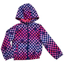 Toddler Girl Pink Platinum Ombre Checker Light Weight Jacket