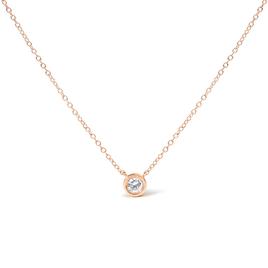 Haus of Brilliance 10kt. Rose Gold 1/10ctw. Diamond Pendant