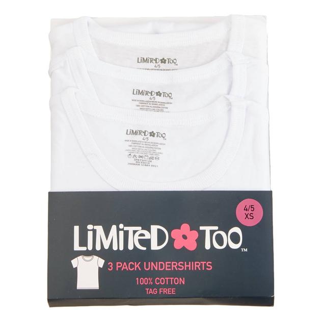 Girls Limited Too™ 3pk. Cotton Undershirts