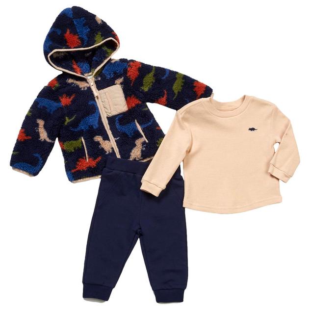 Baby Boy (12-24M) Little Me® 3pc. Dino Sherpa Set