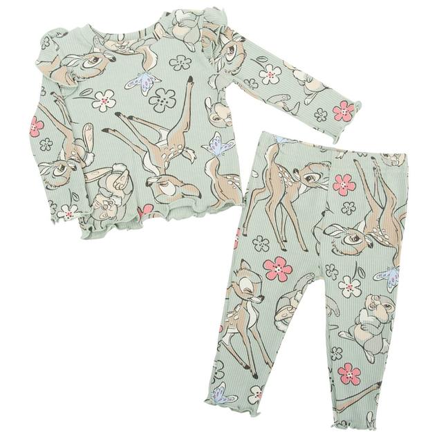 Baby Girl (NB-9M) Disney Bambi & Thumper Rib Top & Pants Set